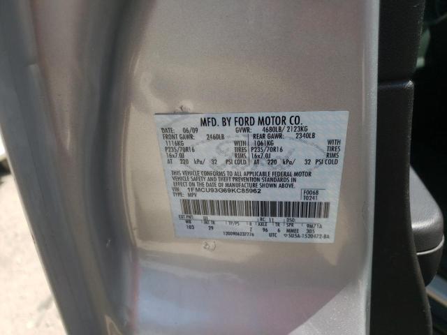 Photo 10 from auction – 2009 FORD ESCAPE XLT with VIN 1FMCU93G69KC85962