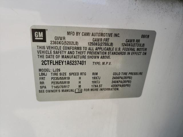 Photo 10 from auction – 2010 GMC TERRAIN SL with VIN 2CTFLHEY1A6237401
