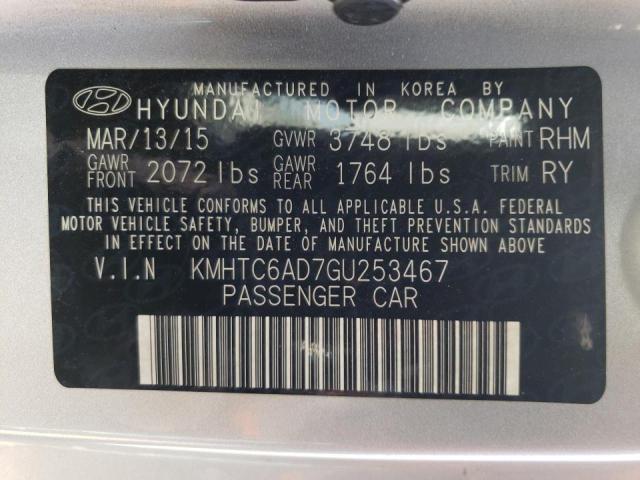 Photo 10 from auction – 2016 HYUNDAI VELOSTER with VIN KMHTC6AD7GU253467