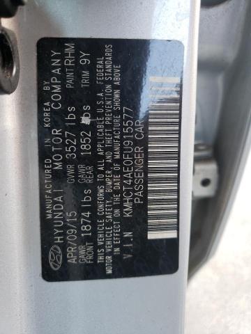 Photo 10 from auction – 2015 HYUNDAI ACCENT GLS with VIN KMHCT4AE0FU915577