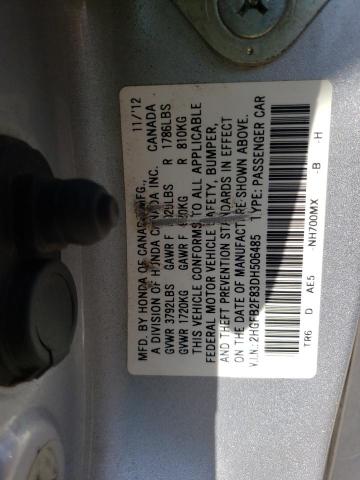 Photo 10 from auction – 2013 HONDA CIVIC EX with VIN 2HGFB2F83DH506485