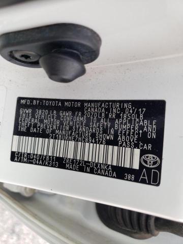 Photo 10 from auction – 2017 TOYOTA COROLLA L with VIN 2T1BURHE7HC894176