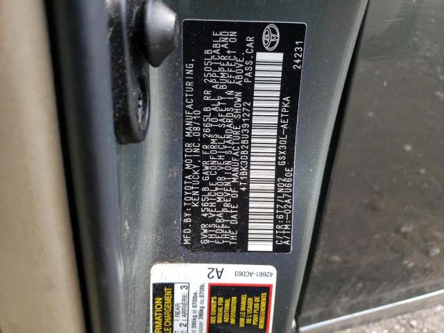 Photo 10 from auction – 2011 TOYOTA AVALON BAS with VIN 4T1BK3DB2BU391272