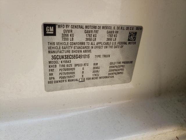 Photo 10 from auction – 2014 CHEVROLET SILVERADO with VIN 3GCUKSEC5EG491016