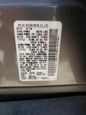Photo 10 from auction – 2016 NISSAN ROGUE S with VIN JN8AT2MV7GW140863
