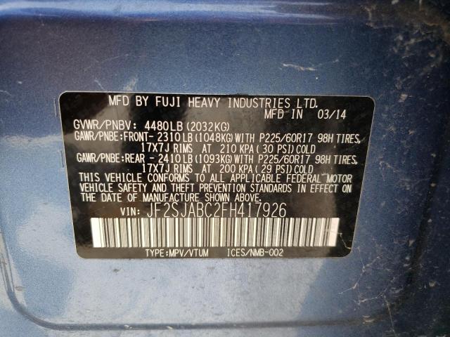 Photo 10 from auction – 2015 SUBARU FORESTER 2 with VIN JF2SJABC2FH417926