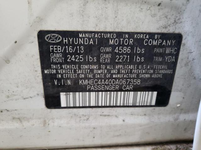 Photo 10 from auction – 2013 HYUNDAI SONATA HYB with VIN KMHEC4A40DA067358