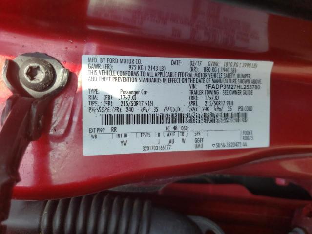 Photo 10 from auction – 2017 FORD FOCUS SEL with VIN 1FADP3M27HL253780