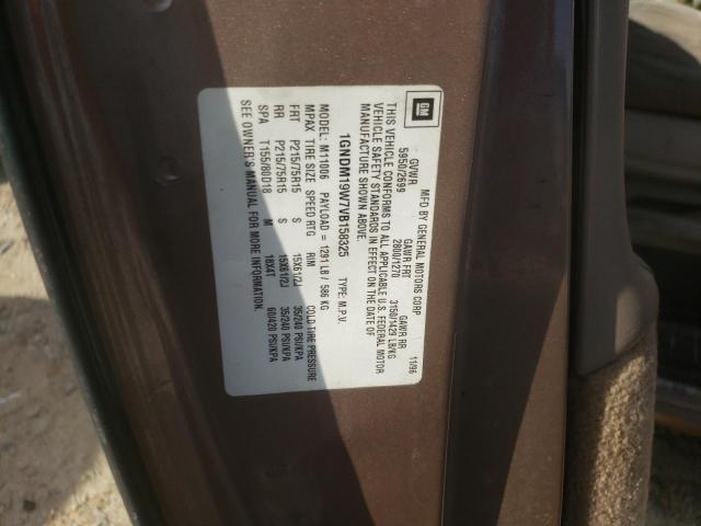 Photo 10 from auction – 1997 CHEVROLET ASTRO with VIN 1GNDM19W7VB158325