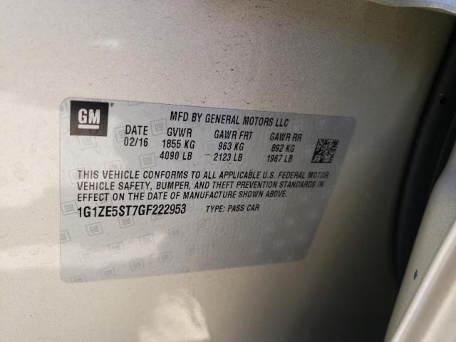 Photo 10 from auction – 2016 CHEVROLET MALIBU LT with VIN 1G1ZE5ST7GF222953