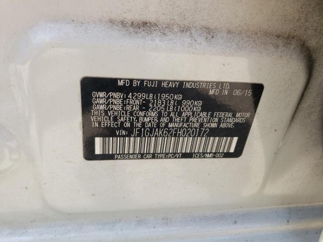 Photo 10 from auction – 2015 SUBARU IMPREZA PR with VIN JF1GJAK62FH020172