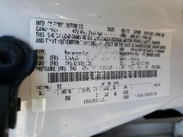 Foto 10 de la subasta – 2013 FORD FOCUS S con VIN 1FADP3E24DL118846