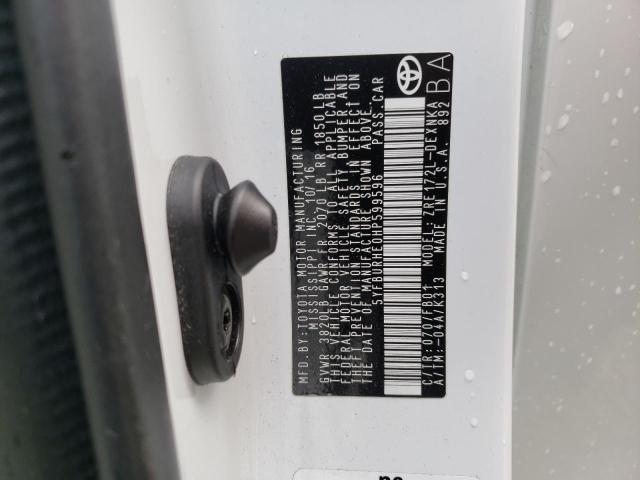 Photo 10 from auction – 2017 TOYOTA COROLLA L with VIN 5YFBURHE0HP599596