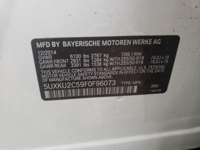 Photo 10 from auction – 2015 BMW X6 XDRIVE3 with VIN 5UXKU2C59F0F96073