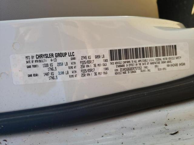Photo 10 from auction – 2013 DODGE GRAND CARA with VIN 2C4RDGBG8DR757352