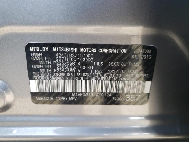 Photo 10 from auction – 2020 MITSUBISHI OUTLANDER with VIN JA4AP3AU7LU001124