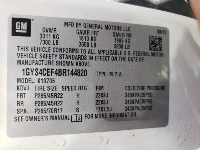 Photo 10 from auction – 2011 CADILLAC ESCALADE P with VIN 1GYS4CEF4BR144820