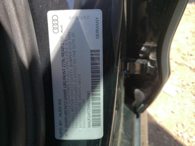 Photo 10 from auction – 2017 AUDI S6 QUATTRO with VIN WAUF2AFC5HN005041