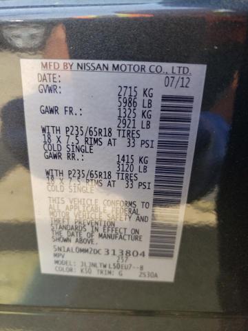 Photo 10 from auction – 2013 INFINITI JX35 with VIN 5N1AL0MM2DC313804