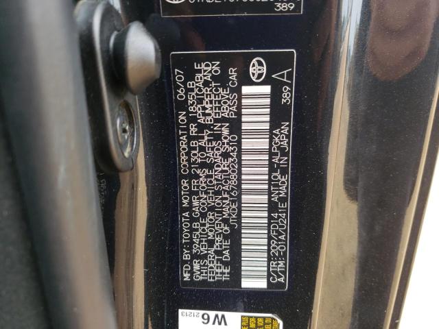 Photo 10 from auction – 2008 TOYOTA SCION TC with VIN JTKDE167880234310