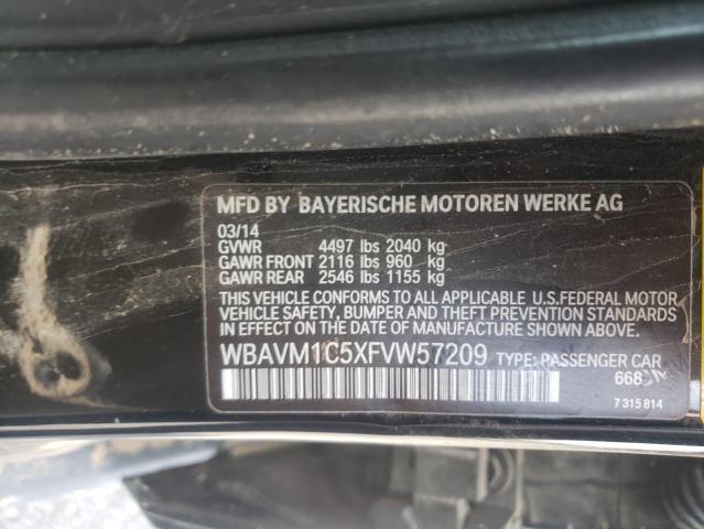 Photo 10 from auction – 2015 BMW X1 SDRIVE2 with VIN WBAVM1C5XFVW57209