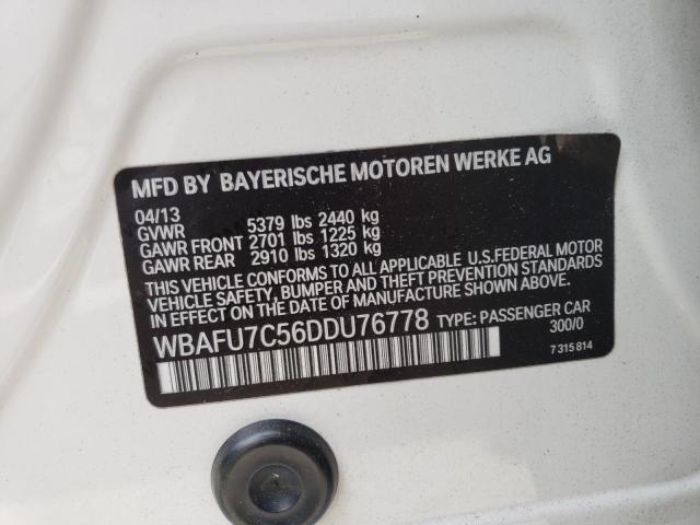 Photo 10 from auction – 2013 BMW 535 XI with VIN WBAFU7C56DDU76778