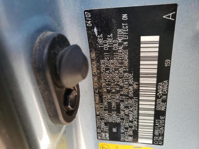 Photo 10 from auction – 2008 LEXUS RX 350 with VIN 2T2GK31U98C032731