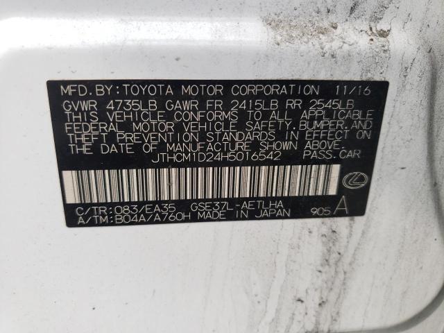 Photo 10 from auction – 2017 LEXUS IS 300 with VIN JTHCM1D24H5016542