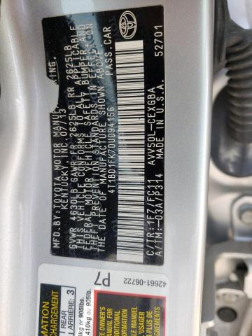 Photo 10 from auction – 2013 TOYOTA CAMRY HYBR with VIN 4T1BD1FK7DU094156