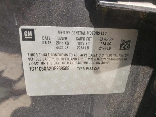 Photo 10 from auction – 2013 CHEVROLET MALIBU 1LT with VIN 1G11C5SA2DF239589