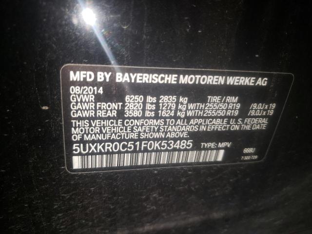 Photo 10 from auction – 2015 BMW X5 XDRIVE3 with VIN 5UXKR0C51F0K53485