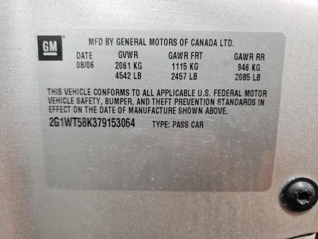 Photo 10 from auction – 2007 CHEVROLET IMPALA LT with VIN 2G1WT58K379153064