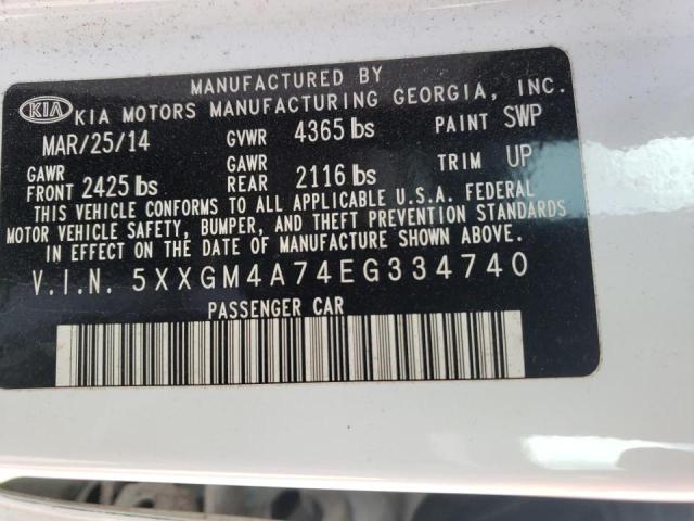 Photo 10 from auction – 2014 KIA OPTIMA LX with VIN 5XXGM4A74EG334740