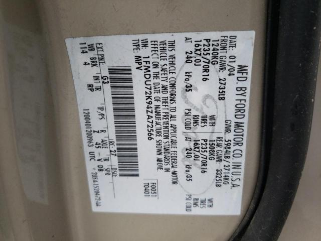 Photo 10 from auction – 2004 FORD EXPLORER X with VIN 1FMDU72K94ZA72566