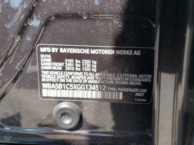 Photo 10 from auction – 2016 BMW 535 I with VIN WBA5B1C5XGG134512