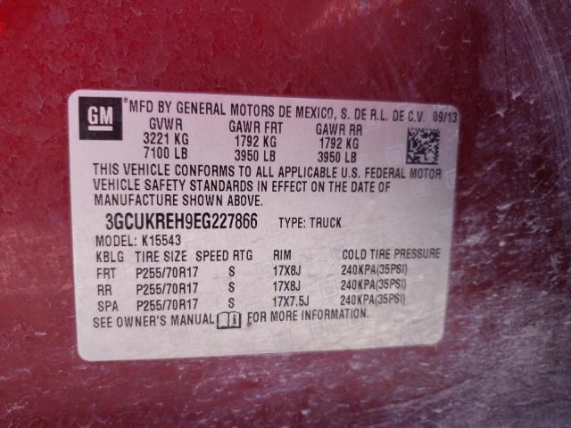 Photo 10 from auction – 2014 CHEVROLET SILVERADO with VIN 3GCUKREH9EG227866