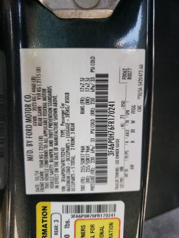 Photo 10 from auction – 2015 FORD FUSION SE with VIN 3FA6P0H76FR170241
