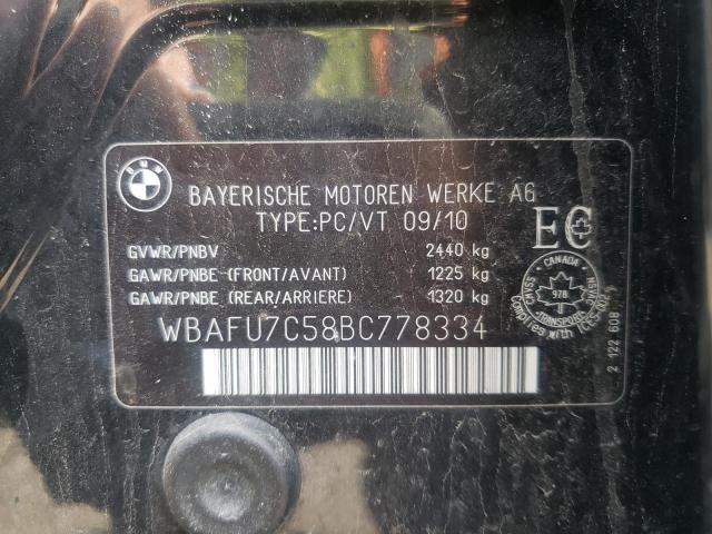 Photo 10 from auction – 2011 BMW 535 XI with VIN WBAFU7C58BC778334