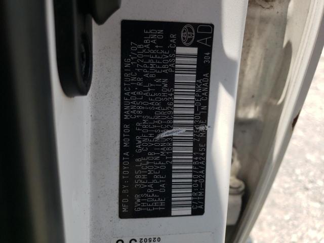 Photo 10 from auction – 2008 TOYOTA COROLLA CE with VIN 2T1BR32E28C926345