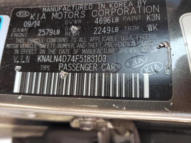 Photo 10 from auction – 2015 KIA CADENZA with VIN KNALN4D74F5183103