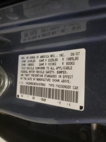 Photo 10 from auction – 2007 HONDA ACCORD with VIN 1HGCM56387A197862