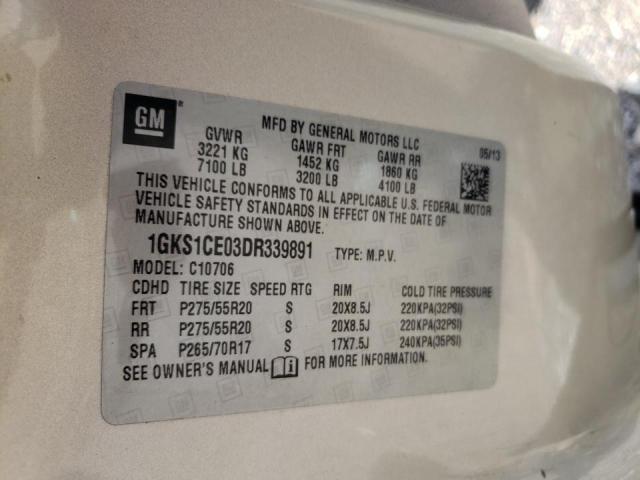 Photo 10 from auction – 2013 GMC YUKON SLT with VIN 1GKS1CE03DR339891