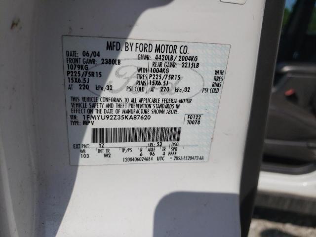 Photo 10 from auction – 2005 FORD ESCAPE XLS with VIN 1FMYU92Z35KA87620