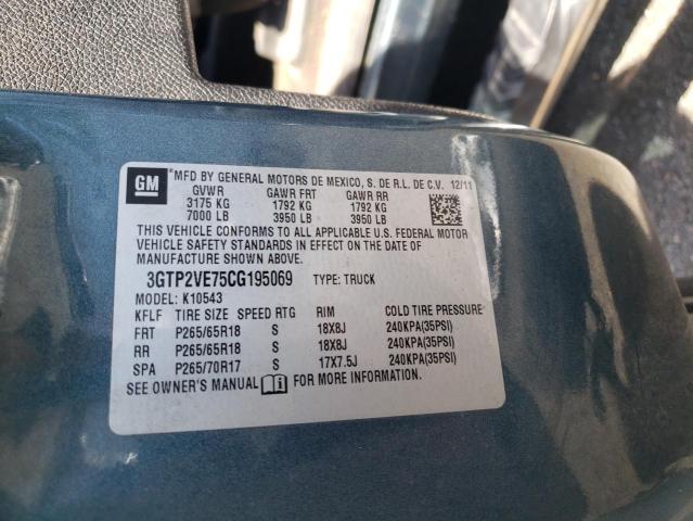 Photo 10 from auction – 2012 GMC SIERRA K15 with VIN 3GTP2VE75CG195069