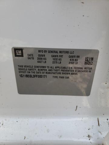 Photo 10 from auction – 2015 CHEVROLET MALIBU LS with VIN 1G11B5SL3FF305171