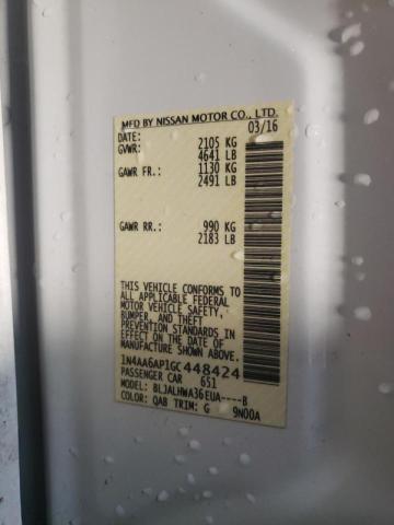 Photo 10 from auction – 2016 NISSAN MAXIMA 3.5 with VIN 1N4AA6AP1GC448424