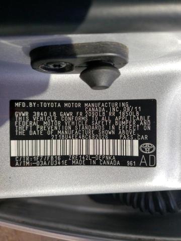 Photo 10 from auction – 2011 TOYOTA COROLLA with VIN 2T1BU4EE4BC682026