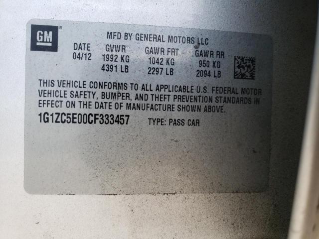 Photo 10 from auction – 2012 CHEVROLET MALIBU 1LT with VIN 1G1ZC5E00CF333457