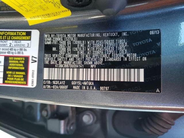 Photo 10 from auction – 2013 TOYOTA VENZA LE with VIN 4T3BK3BB7DU094141