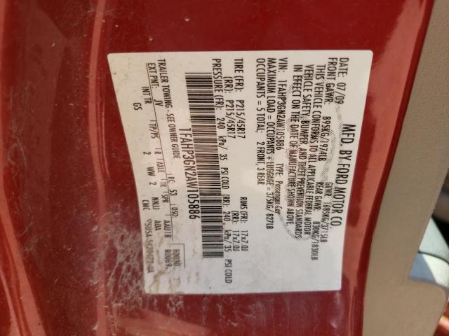 Photo 10 from auction – 2010 FORD FOCUS SES with VIN 1FAHP3GN2AW105886